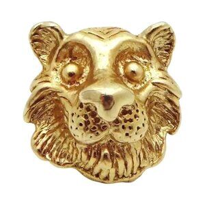 Vintage Esso Gas Station Tiger Mascot Gold Plated Service Award Lapel Pin 1960s
